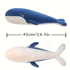 Cute Whale Plush Toy Ocean Stuffed Animal with Smiling Face