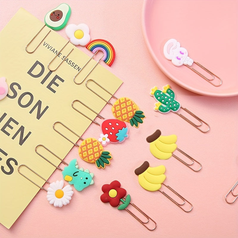Cartoon Bookmark Paperclip Metal Clip Decorative Pin