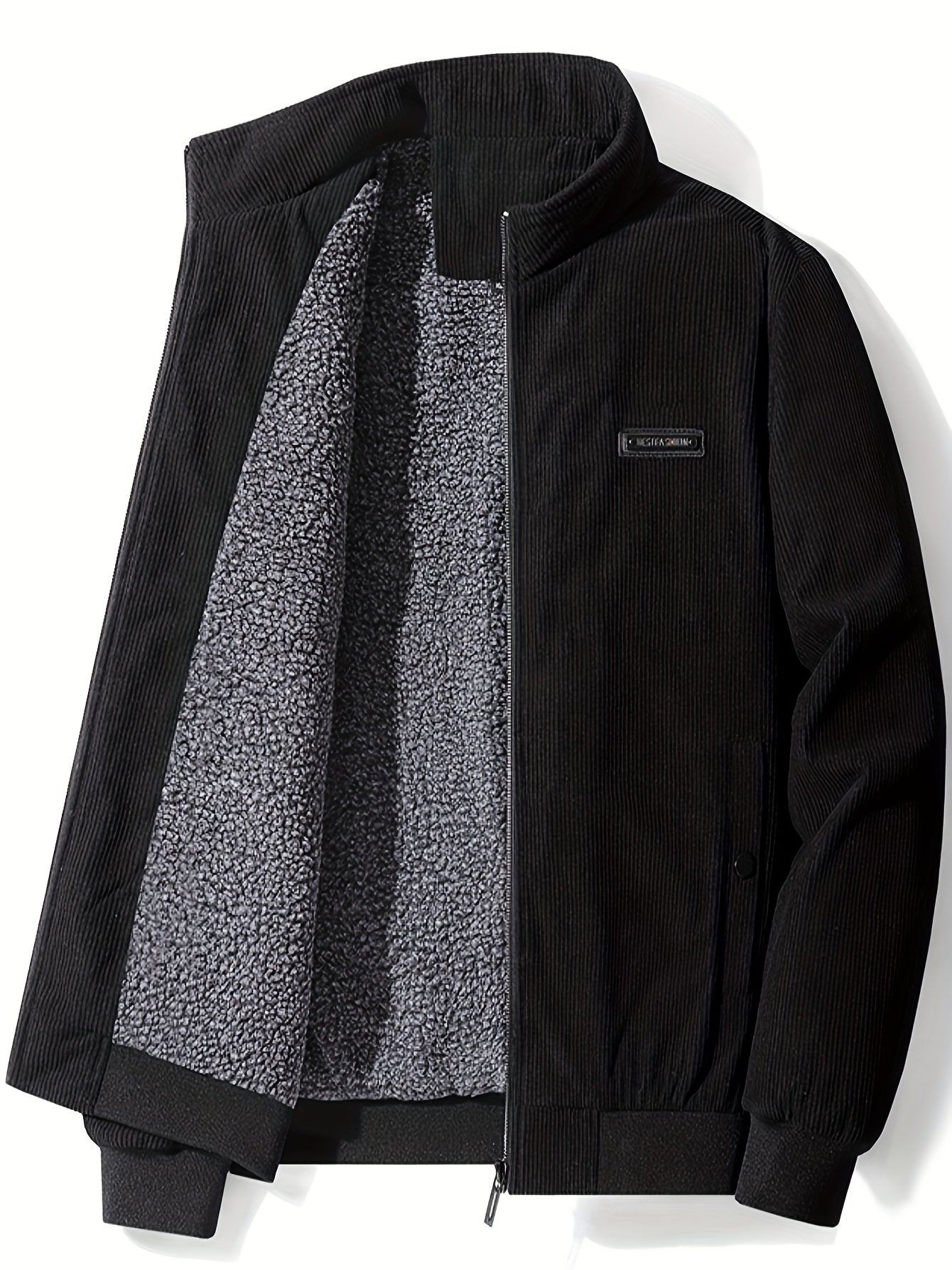 Men's Fleece Zip Jacket Casual Comfortable Coat Fall Winter