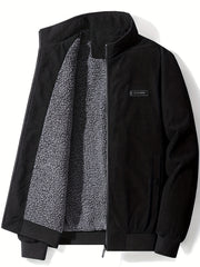 Men's Fleece Zip Jacket Casual Comfortable Coat Fall Winter