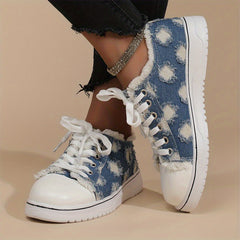 Women's Skull Print Canvas Shoes Lightweight Breathable Low Top Sport Shoes