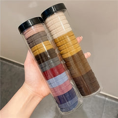 20pcs Seamless Elastic Head Rope in Can for Girls