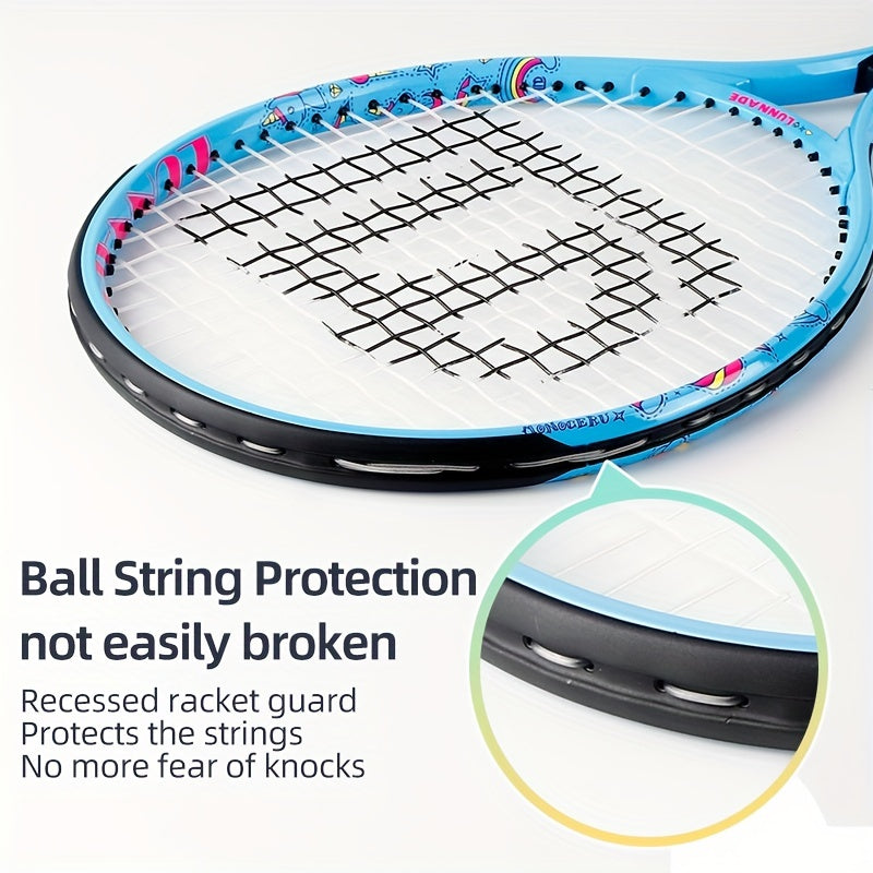 SALYWEE Aluminum Carbon Tennis Racket with Bag for Beginners