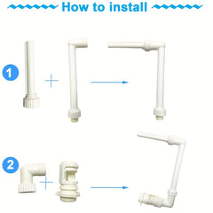 Adjustable Waterfall Fountain for 3 Threaded Above In Ground Pools