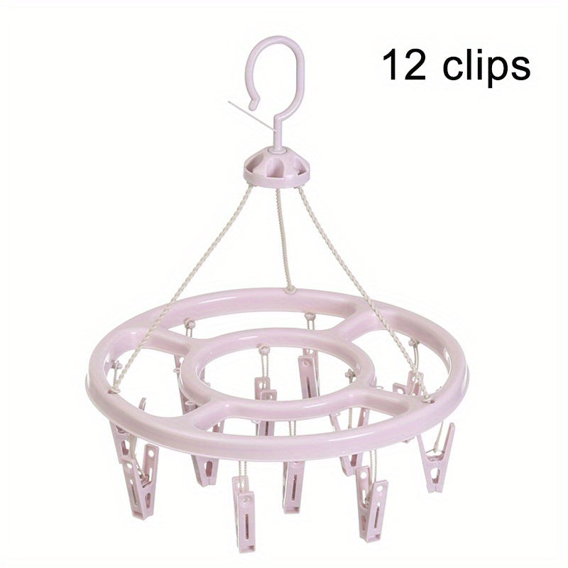 Clip Round Drying Rack 360 Degree Hanging Socks Hanger
