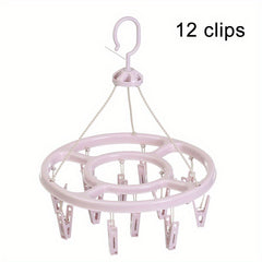 Clip Round Drying Rack 360 Degree Hanging Socks Hanger