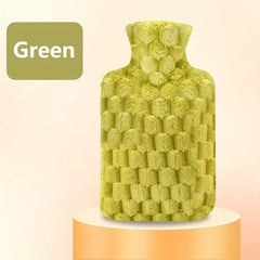 Large Capacity Hot Water Bag with Lid Plush Winter Hot Water Bag