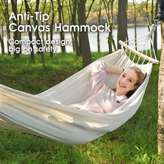 Canvas Hammock for Camping, Anti-rollover, Comfortable
