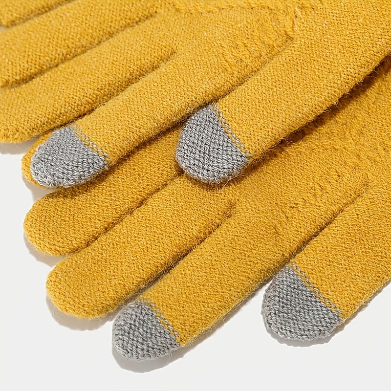 Women's Beanie Scarf & Tech Touch Gloves Set - Valentines