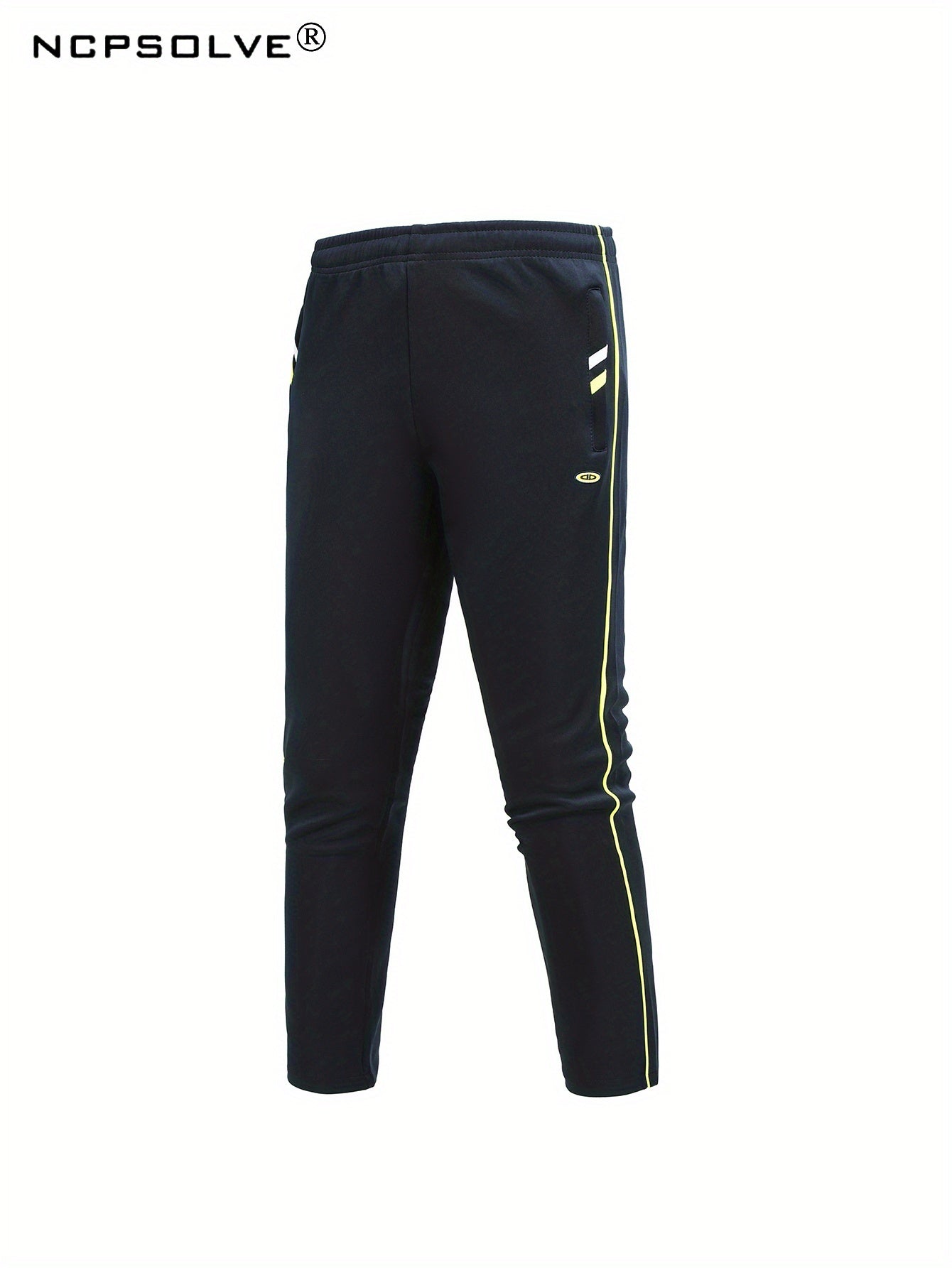 Men's Sports Suit with Striped Stand Collar Jacket & Active Pants