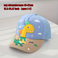 Kids Dinosaur Baseball Cap Mesh Sun Screen Sport Hat Outdoor Hiking Beach