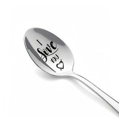 Love Letter Stainless Steel Milk & Coffee Spoons - Anniversary Gift