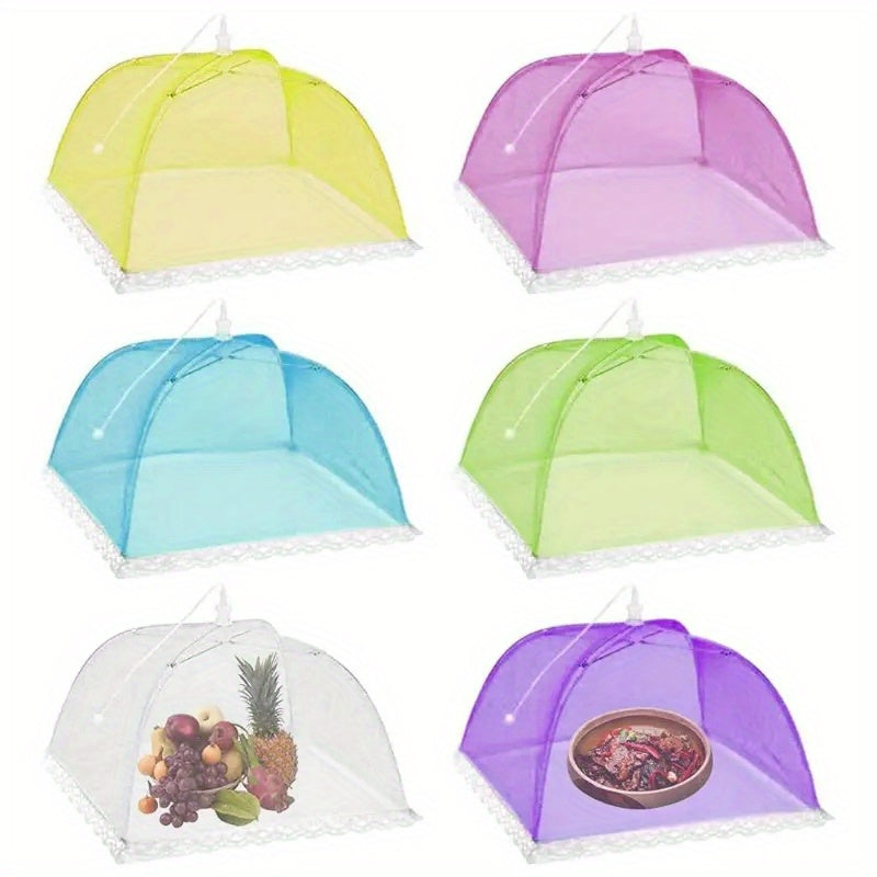 6pcs Collapsible Mesh Food Covers for Outdoor Picnics