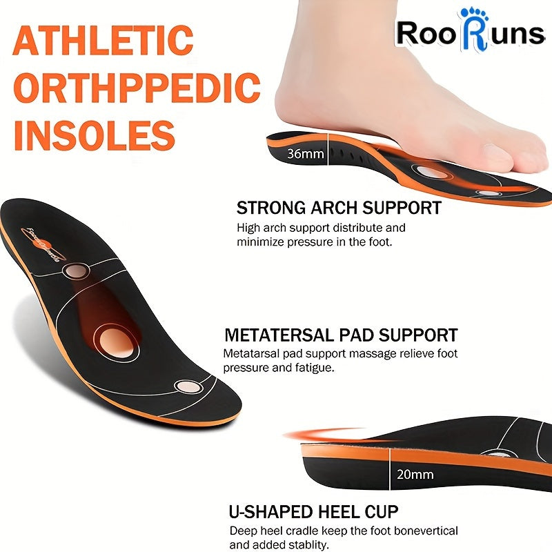 1Pair Sports Arch Insole Support Pad Flat Feet Inner & Outer Flip Height Insole