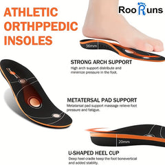1Pair Sports Arch Insole Support Pad Flat Feet Inner & Outer Flip Height Insole