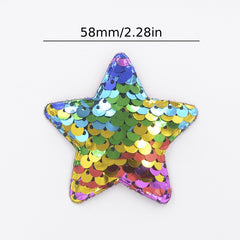 16pcs Glitter Star Patches for Clips and Bands Hair Accessories Decor