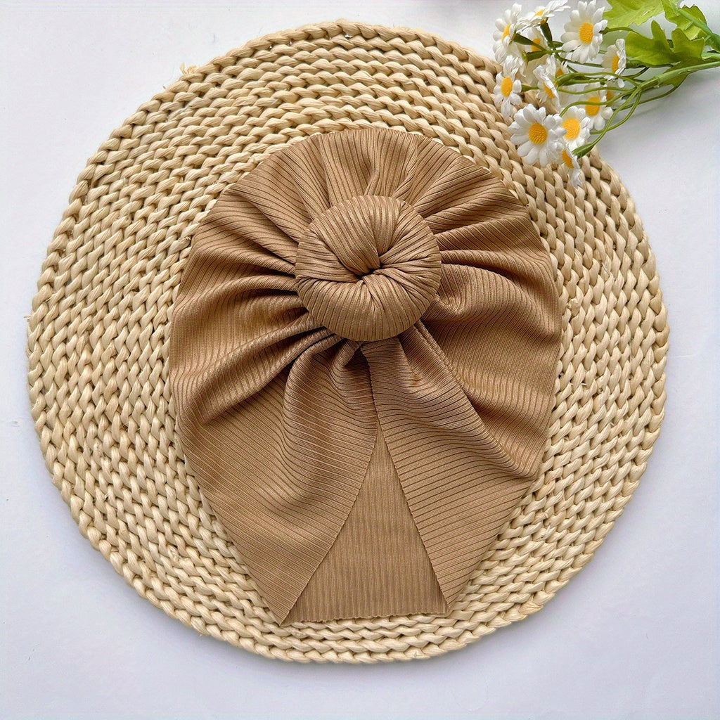Soft Elastic Strip Flower Baby Hat For Girl