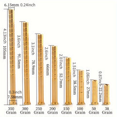 6pc 2mm Brass Inserts for Arrows Shaft - 38Grain to 350Grain