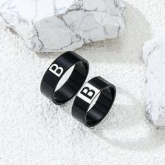 Couple Letter Rings Stainless Steel Punk Accessories Anniversary Gift