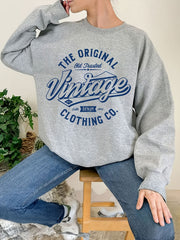 Letter Print Sweatshirt Casual Long Sleeve Crew Neck Sweatshirt