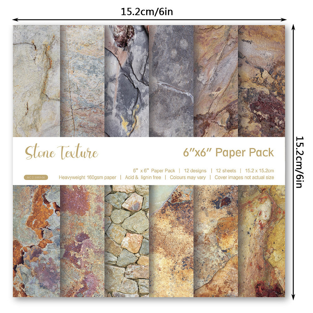 12pcs Vintage Flower Pattern Paper 6 6in DIY Scrapbook Material