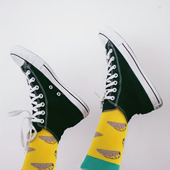 4 Pairs Funny Colorful Novelty Crew Socks for Men Women