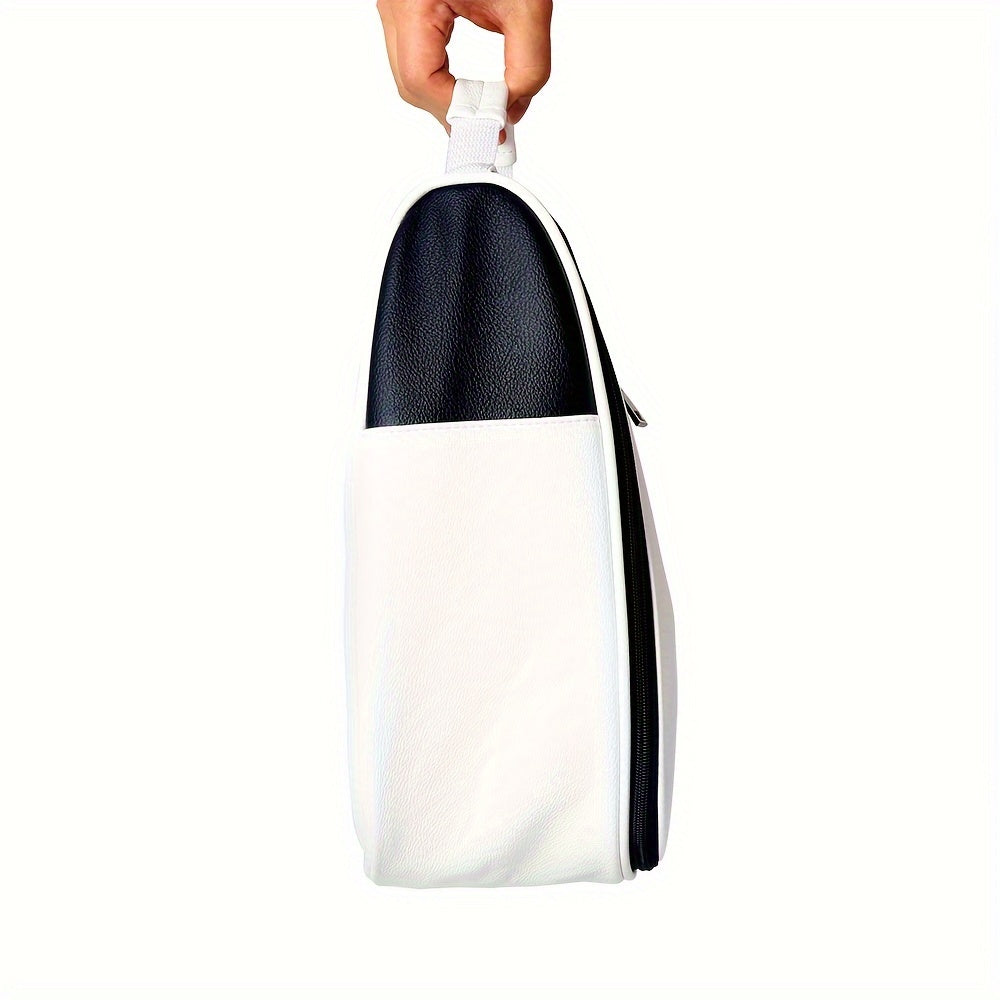 Portable Golf Shoe Bag PU Pearl Cotton Lining Carry Tote