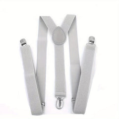 Kids Adjustable Suspenders Y Back With Metal Clips