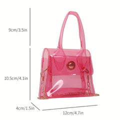 Kids PVC Jelly Chain Crossbody Bag Travel Handbag