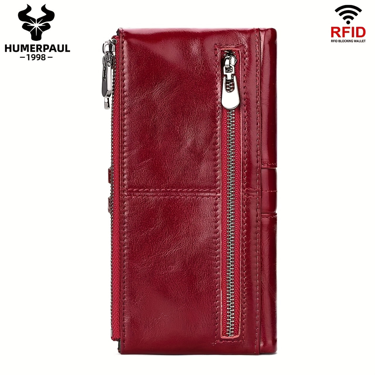 HUMPAUL RFID Blocking Leather Wallet Clutch