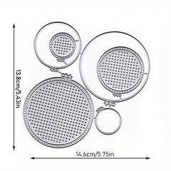 Circle Stitched Embroidery Frame Metal Cutting Dies for Joy Scrapbooking Car