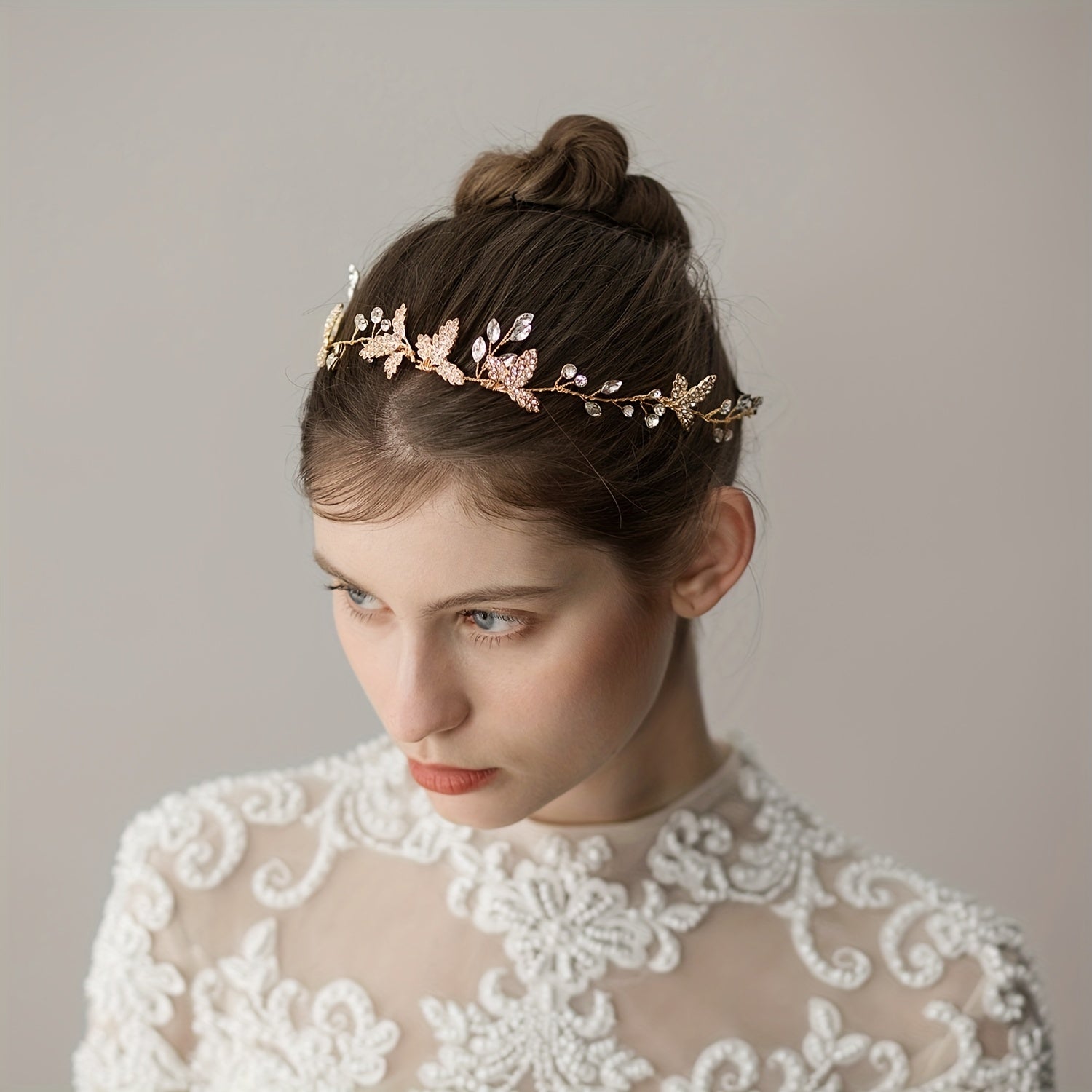 Crystal Leaf Head Piece Bridal Wedding Hair Accessories