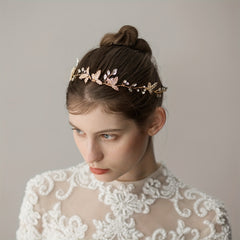 Crystal Leaf Head Piece Bridal Wedding Hair Accessories