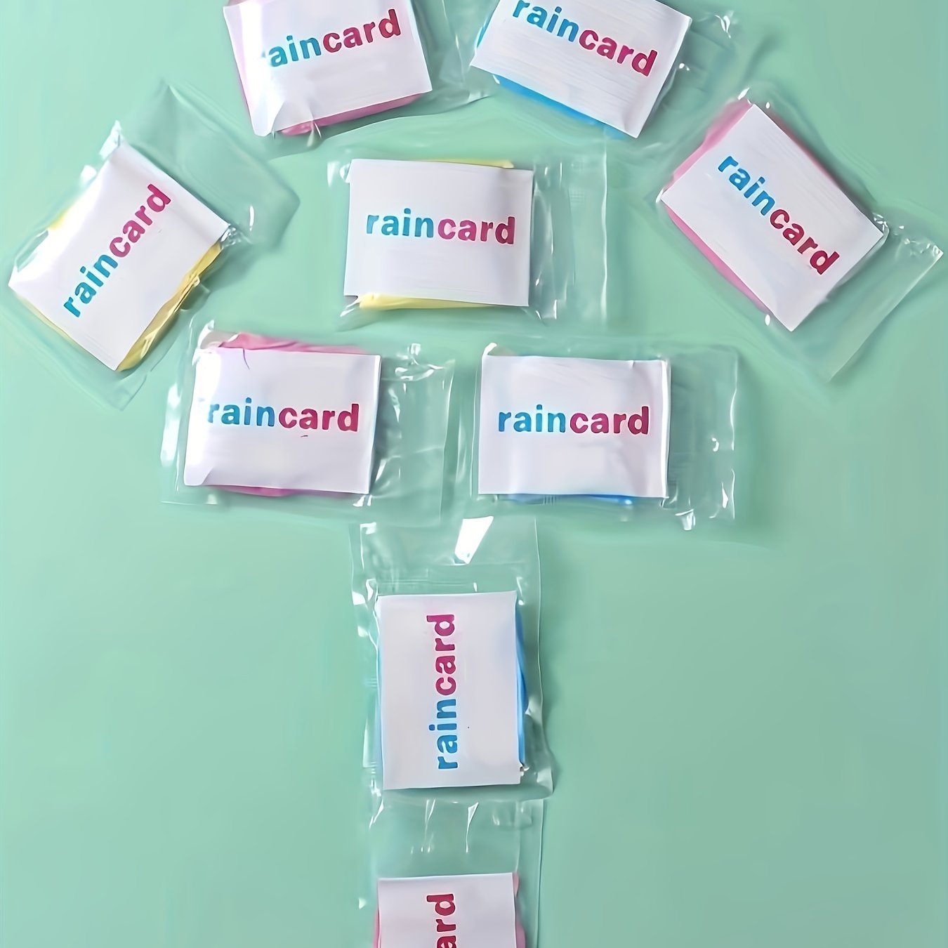 5pcs Disposable Card Raincoat Portable Waterproof Long Raincoat