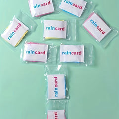5pcs Disposable Card Raincoat Portable Waterproof Long Raincoat