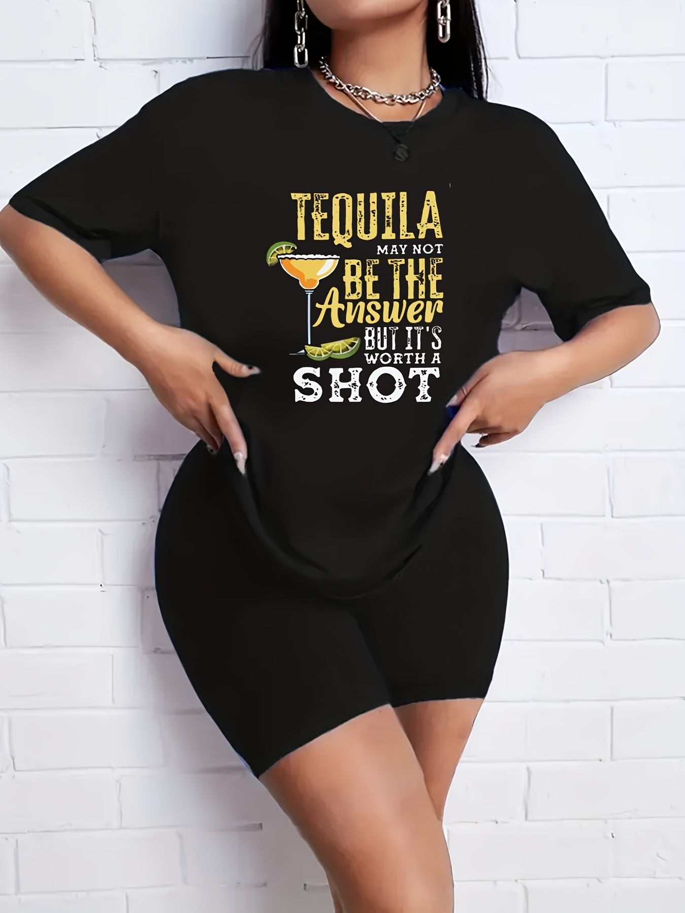 2pcs Summer Sports Sets Letter Print Short Sleeve T shirts & Shorts Activewear