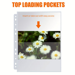 50 Sheets Photocard Binder Pockets, Clear Double Sided Card Sleeves