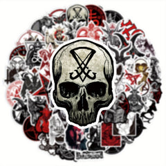 50pcs Devil Graffiti Stickers for Phone Case Skateboard Helmet Water