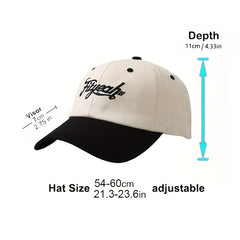 Men's Patchwork Alphabet Embroidery Duck Cap Outdoor Sunscreen Shade Base