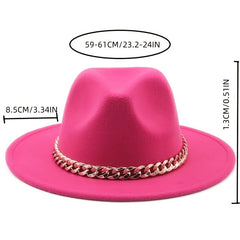 British Style Woolen Jazz Top Hat Big Brim Felt Sun Hat