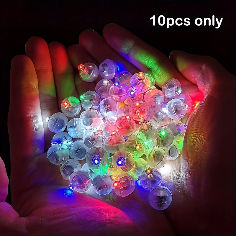 10pcs Multicolor LED Balloon Light Rainbow Mini Ball Light For Party Event