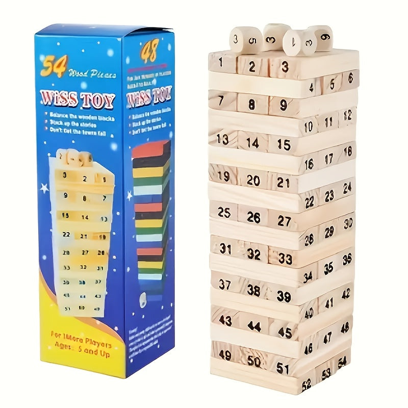 Wooden Tower Building Game | Family Entertainment Toy | Indoor Outdoor Play