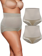 2 Pack Women's High Waist Tummy Control Boxer Briefs Set