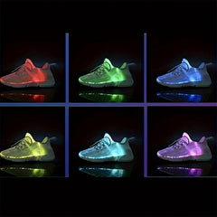 Fiber Optic Light Shoes Women Casual LED Flashing Shoes