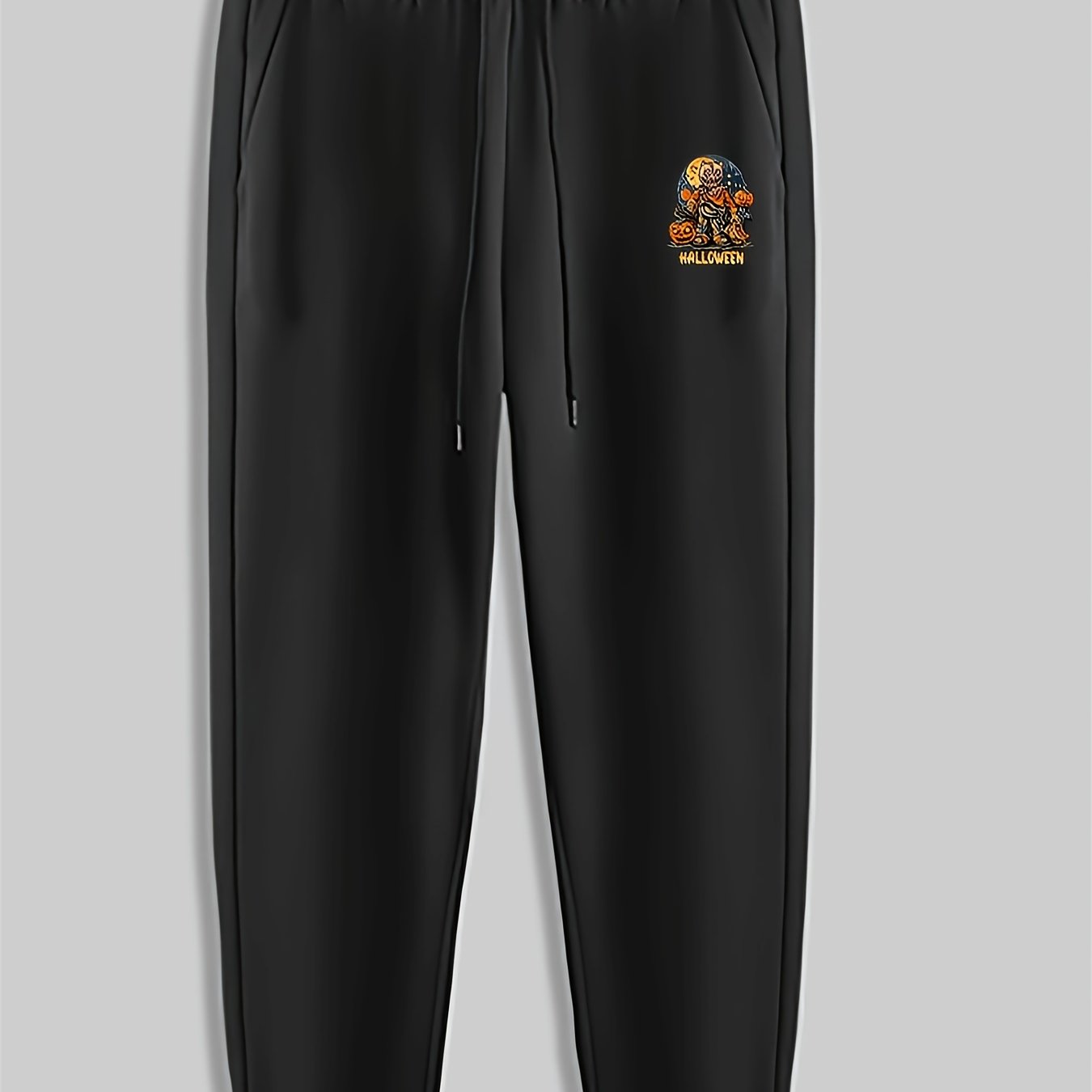 Halloween Pumpkin Print Men's Pants Sweatpants Loose Casual Trousers