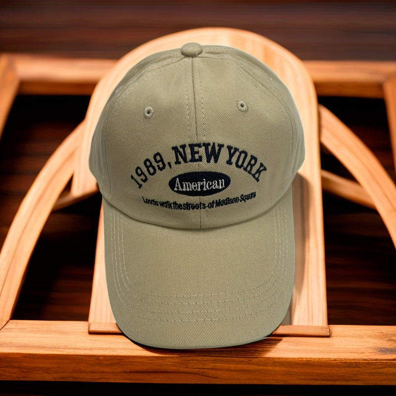 1989 Embroidered Baseball Cap Adjustable Sun Hat for Men Women