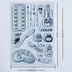 Cartoon Stamp Set for Students, Scrapbook Album, DIY Crafts