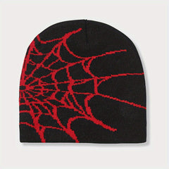 Fashionable Sport Windproof Knit Beanie Hat Spider Web Warm Ski Cold Hat