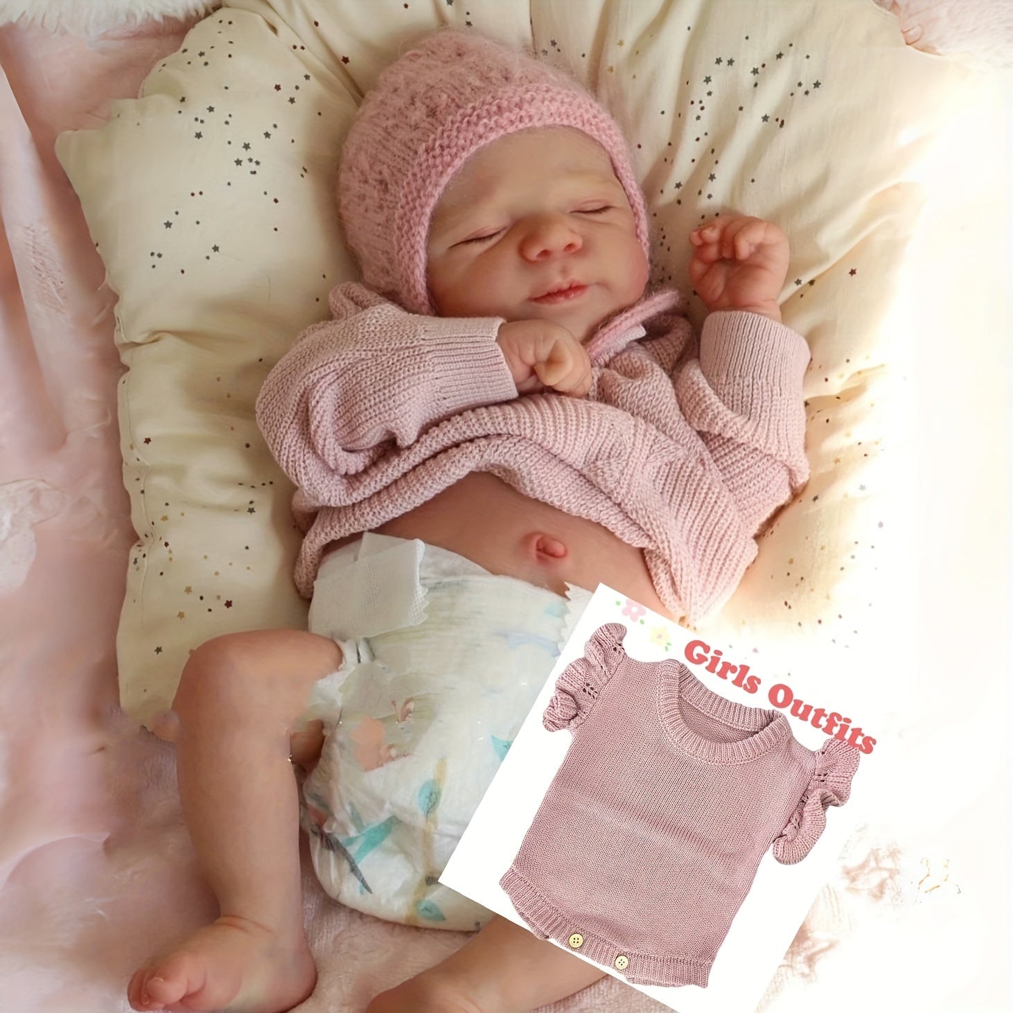 Pascale Reborn Baby Girl Doll Lifelike Realistic Washable