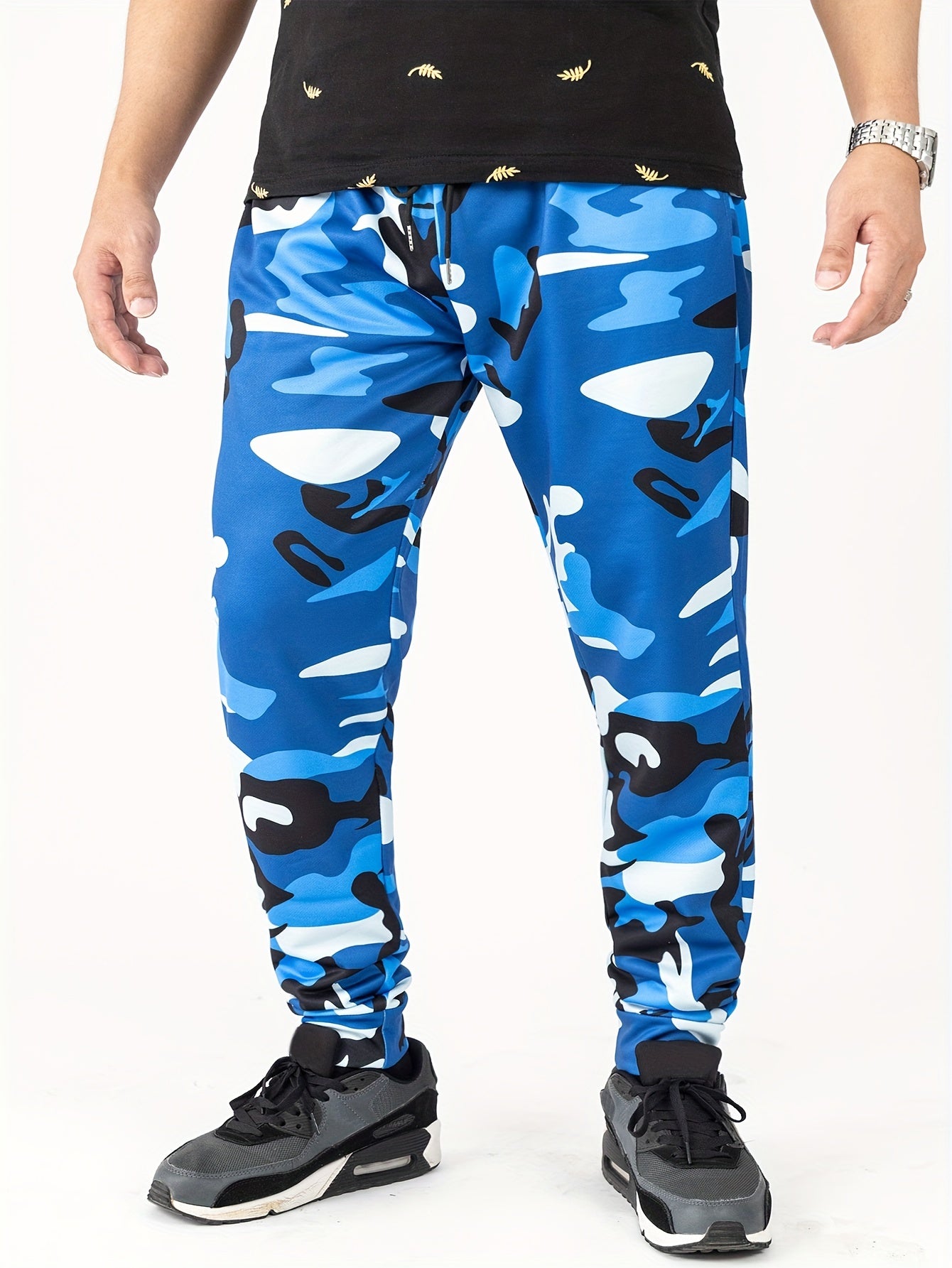 Men's Camo Drawstring Sweatpants Loose Fit Joggers